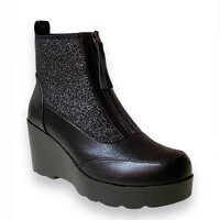 SPROX F1735 Black/Shimmer Wedge A/Boots