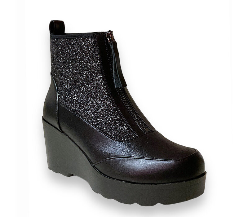 SPROX F1735 Black/Shimmer Wedge A/Boots