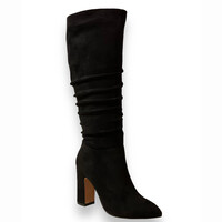 SPROX D5491 Black Suede 9cm Knee Hi’s