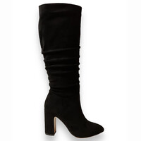 SPROX D5491 Black Suede 9cm Knee Hi’s