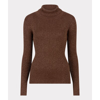 EsQualo 02509 Brandy Lurex Polo Sweater