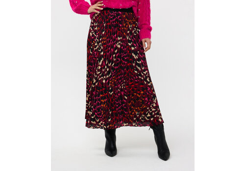 EsQualo A/W EsQualo 14525 FLORAL GEM Plisse Skirt