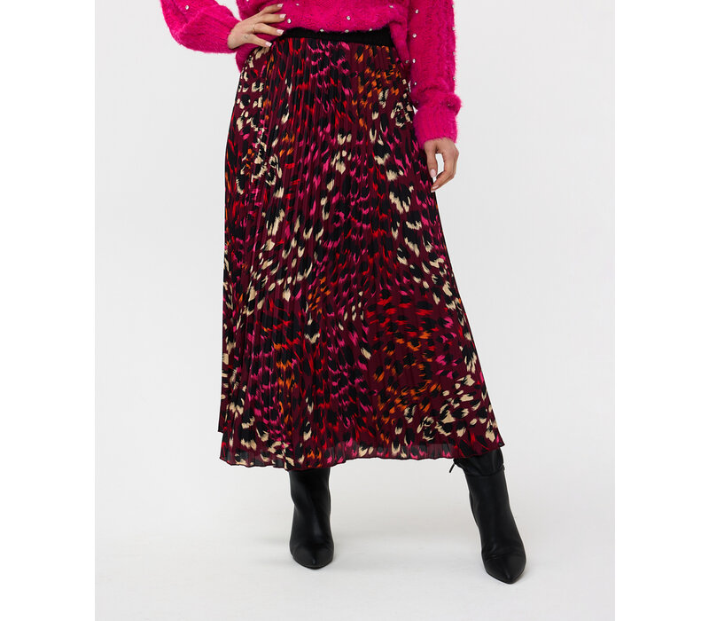 EsQualo 14525 FLORAL GEM Plisse Skirt