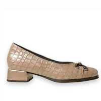 Pitillos 10113 Beige Patent Croc Pumps