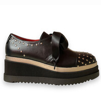 MarcoMoreo STUDS Black Platform Shoes