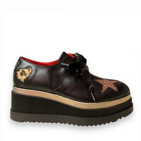 MarcoMoreo STAR Black Platform Shoes