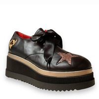 MarcoMoreo STAR Black Platform Shoes