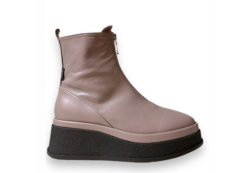 MarcoMoreo MarcoMoreo MINK Front Zip Wedge Boot