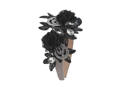 Flormoda Flormoda CATY Black Crystal Headband