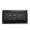 Footprints Vintage Luxury 1033 Black Studded Flapover Purse Footprints Vintage Luxury 1033 Black Studded Flapover Purse