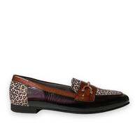 Pitillos 10171 Blk/Leopard Moccasins