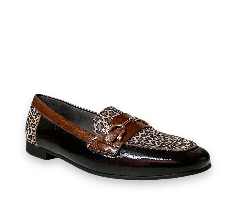 Pitillos 10171 Blk/Leopard Moccasins