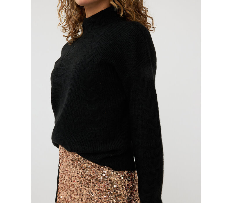 EsQualo 08702 Rose Gold Sequinned Skirt