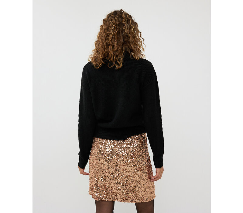 EsQualo 08702 Rose Gold Sequinned Skirt