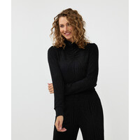 EsQualo 30713 Gathered Jacquard Top
