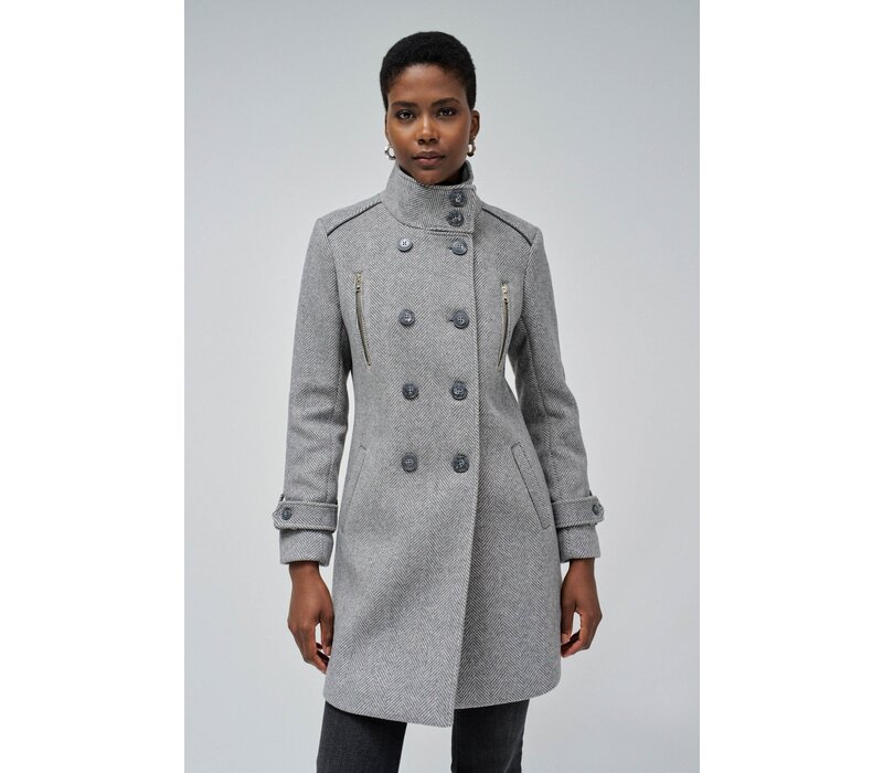 SALSA “GRACE” Grey Wool mix Coat