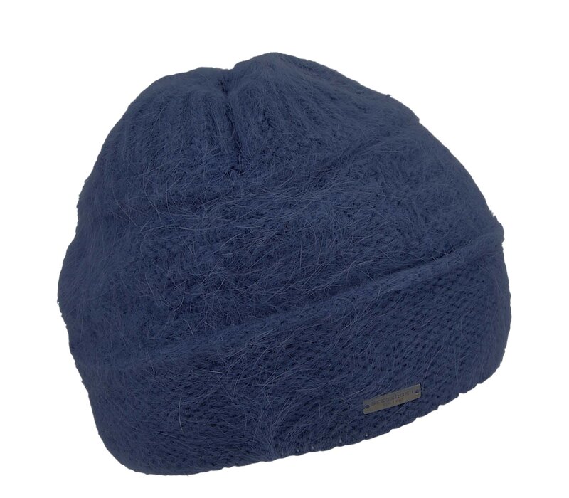 Seeberger 019368 Navy Angora Beanie