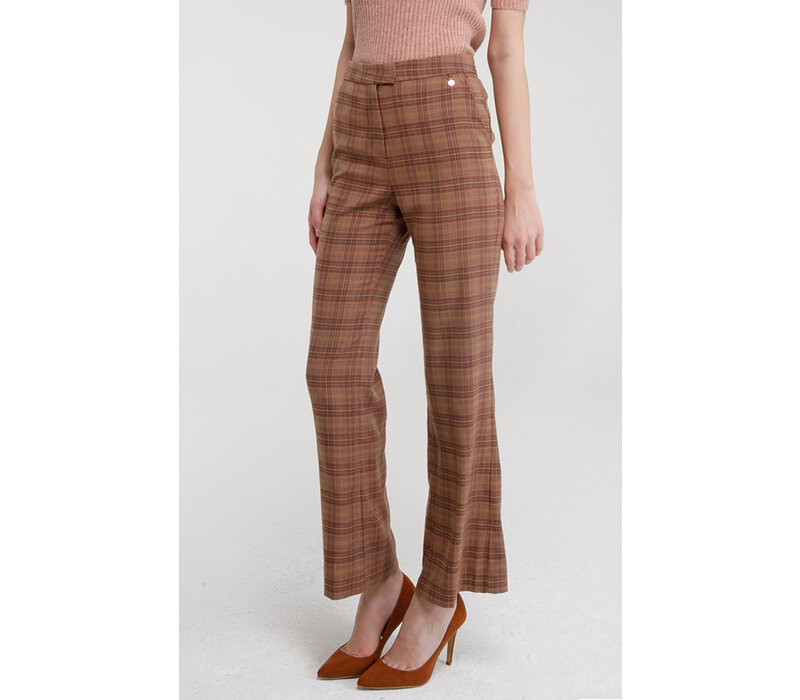 Goa Goa Rust Plaid Wide Leg Pants