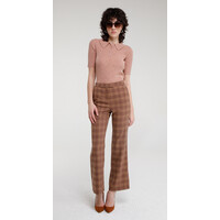 Goa Goa Rust Plaid Wide Leg Pants