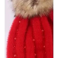 Pia Rossini ALORA Red Pom Pom Hat