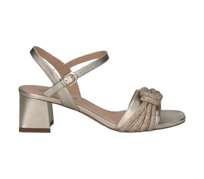 Peter Kaiser 78242 Gold Block Heel Sandal