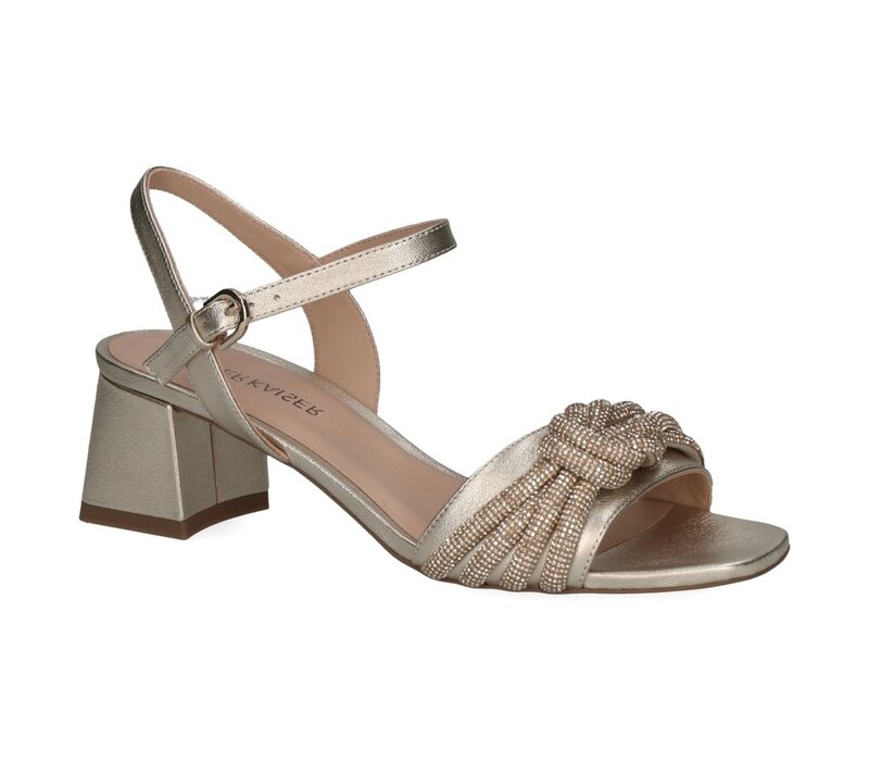 Peter Kaiser 78242 Gold Block Heel Sandal