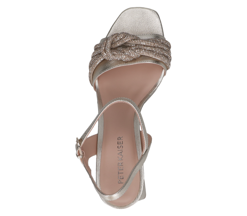 Peter Kaiser 78242 Gold Block Heel Sandal