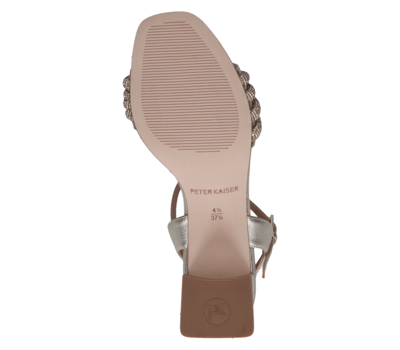 Peter Kaiser 78242 Gold Block Heel Sandal