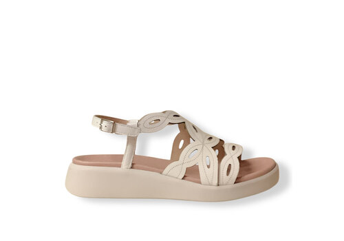 Wonders Wonders C-6542 Cream Lazer cut Sandals