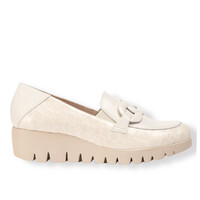Wonders C-33330 Cream Wedge Shoes