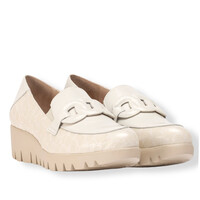 Wonders C-33330 Cream Wedge Shoes