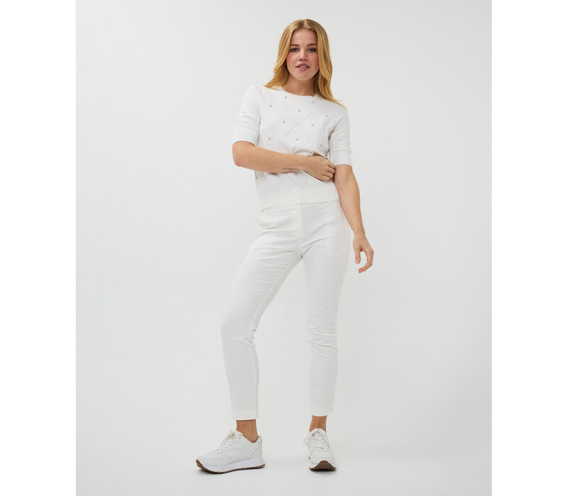 EsQualo 10026 Off-White Stretch Chino’s