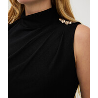 EsQualo 05007 Black Slv/lss Dress