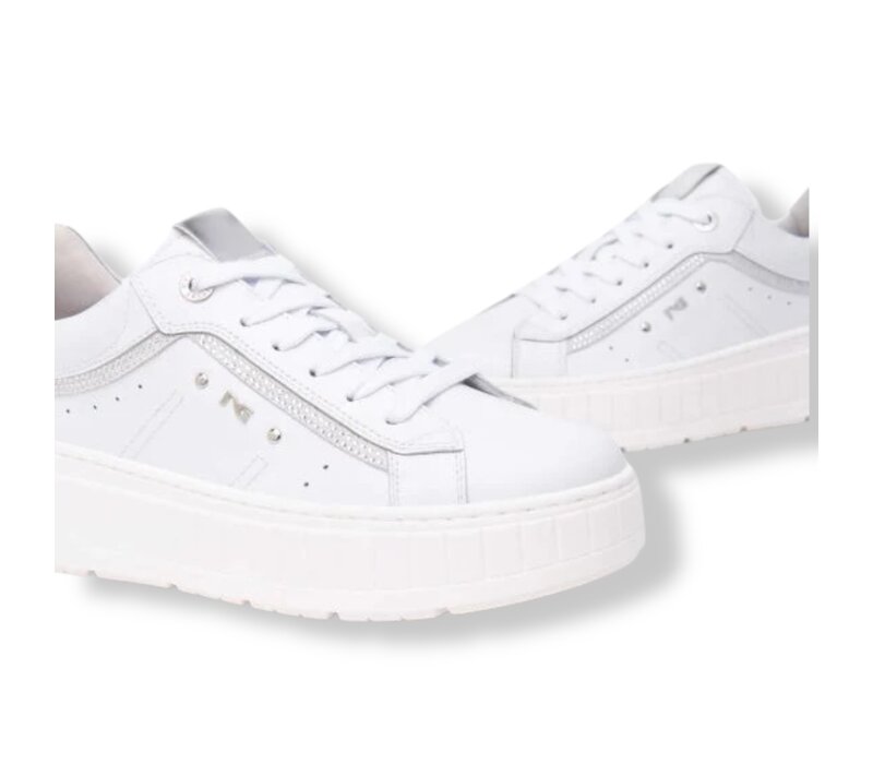 NeroGiardini E513093D Wht/Slvr sneakers