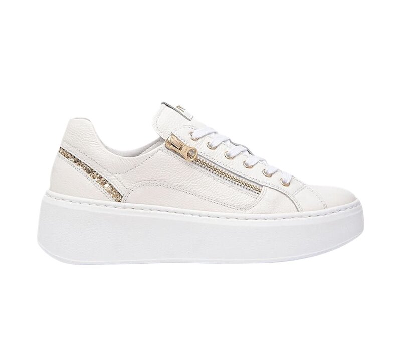 NeroGiardini E513081D Off-Wht Zip Sneakers