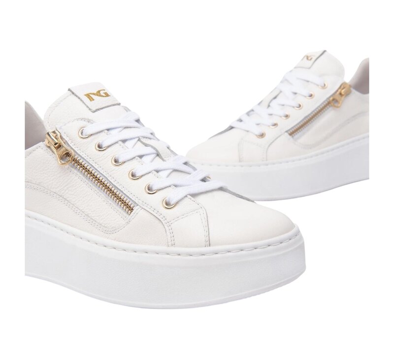 NeroGiardini E513081D Off-Wht Zip Sneakers