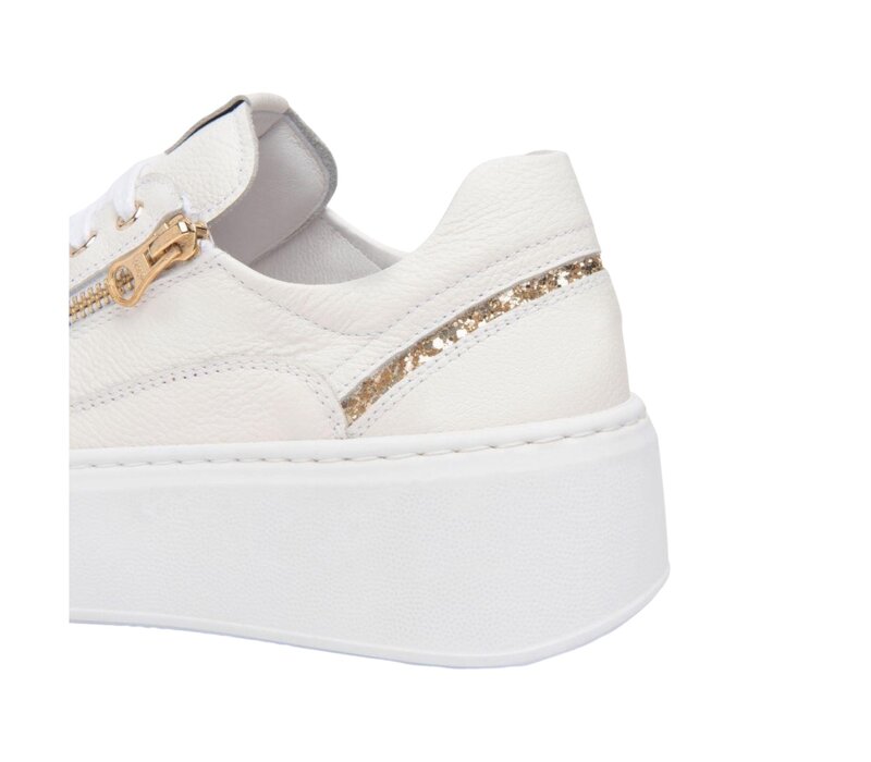 NeroGiardini E513081D Off-Wht Zip Sneakers