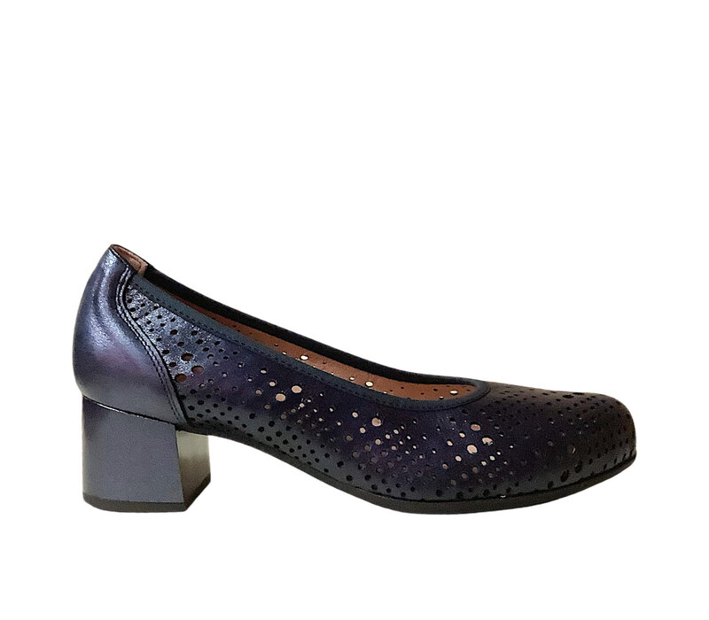 Pitillos 10461 Navy Block Heel Pumps