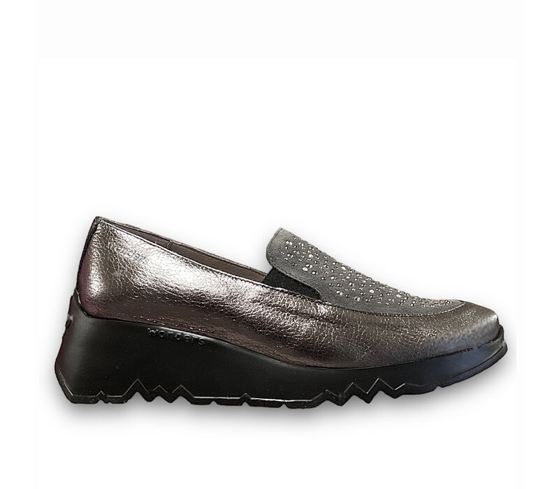 Wonders E-6733 Grey Wedge w/Diamanté