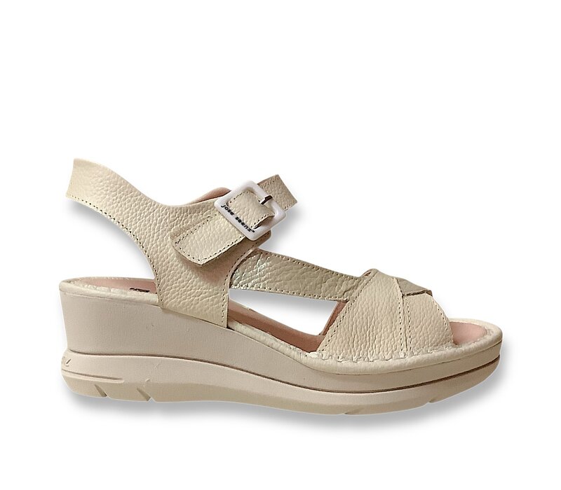 Jose Saenz 4217-1 Cream wedge Sandals