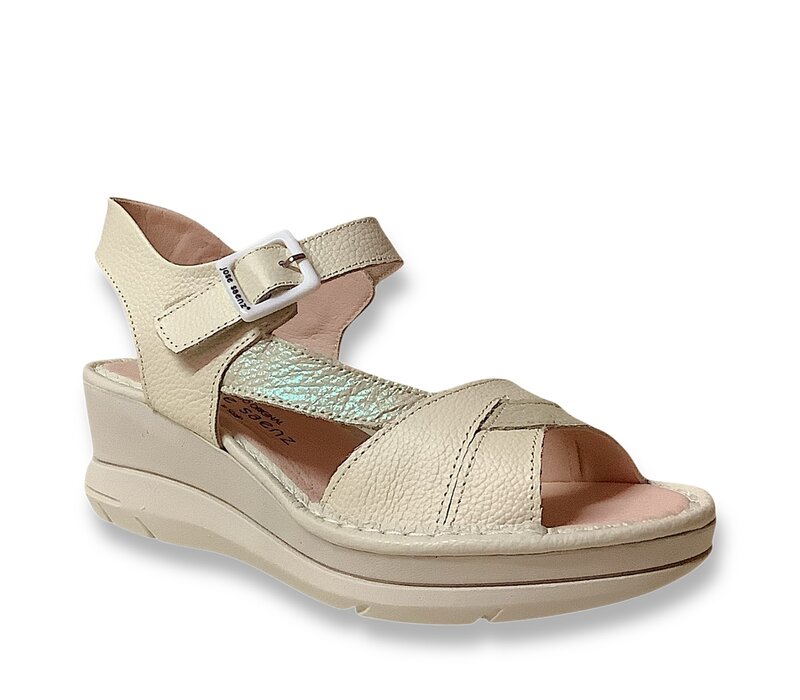 Jose Saenz 4217-1 Cream wedge Sandals