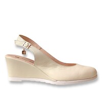 Jose Saenz 5001-L Cream Sling back wedge