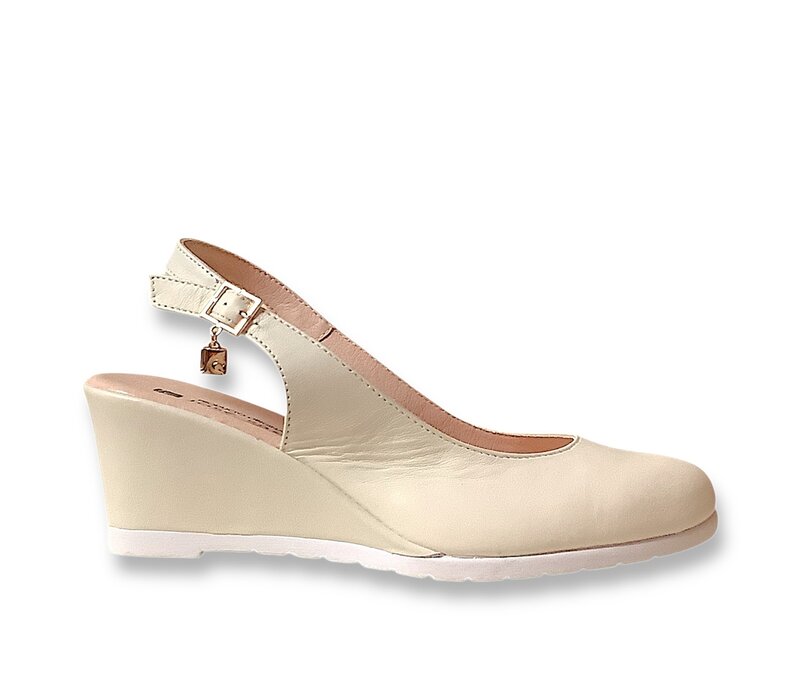 Jose Saenz 5001-L Cream Sling back wedge