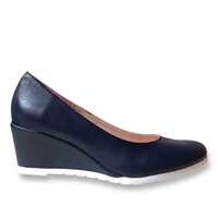 Jose Saenz 5000-L Navy Leather Wedge
