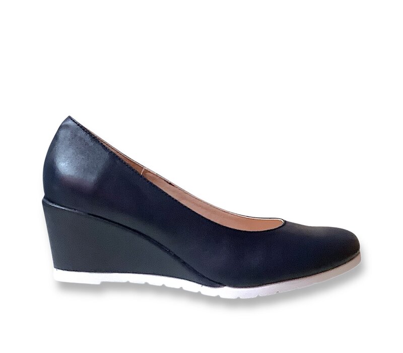 Jose Saenz 5000-L Navy Leather Wedge