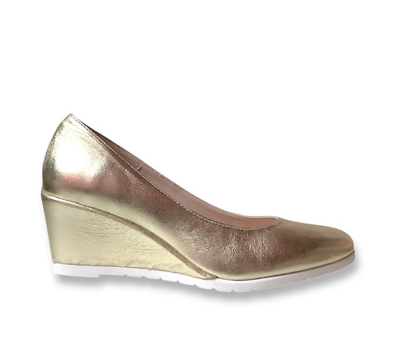 Jose Saenz 5000-NM Gold Leather Wedge