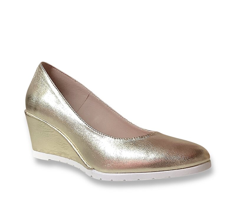 Jose Saenz 5000-NM Gold Leather Wedge