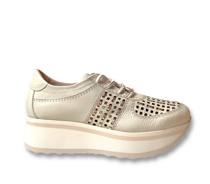 Jose Saenz 3524-BG Beige Leather Sneakers