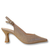 Lodi JUCO-TE Gold Glitter 8cm Sling Backs