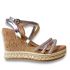 V.Conte 6W6094-4A Silver Wedge Sandals